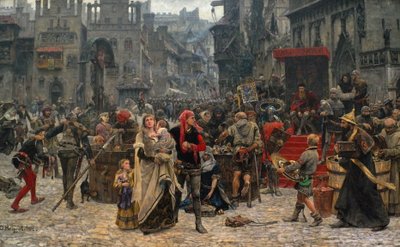 Valdemaro IV Atterdag tiene Visby in ostaggio da Carl Gustaf Hellqvist
