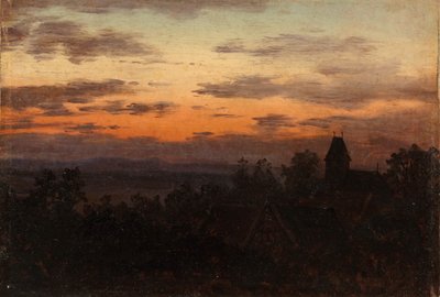 Paesaggio al tramonto da Carl Gustav Carus