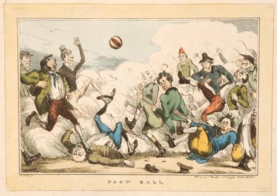 Calcio nelle strade di Londra, 1820 da Carl H. Heath