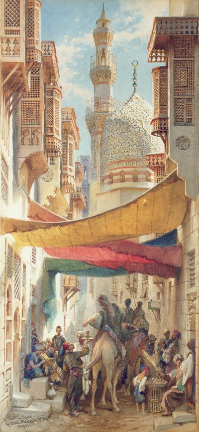 Una strada al Cairo, 1890 da Carl Haag