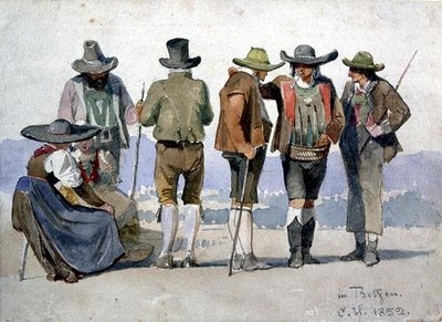 Uno studio di gruppo a Botzen da Carl Haag