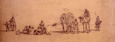 Figure e cammelli nel deserto da Carl Haag