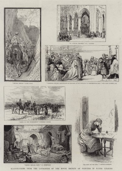 Illustrazioni dal catalogo della Royal Society of Painters in Water Colours da Carl Haag