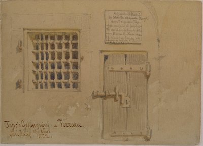 La prigione di Jasso a Ferrara, 1852 da Carl Haag