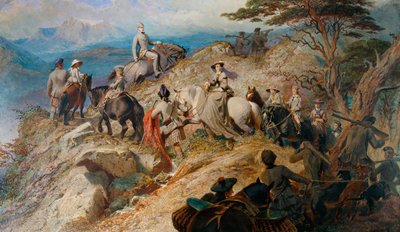 Mattina nelle Highlands. La famiglia reale che sale il Lochnagar da Carl Haag