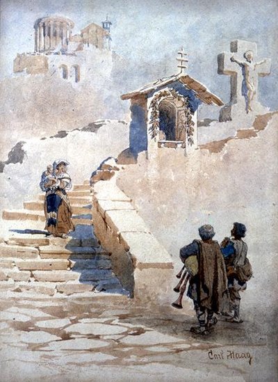 Pifferari a Tivoli da Carl Haag