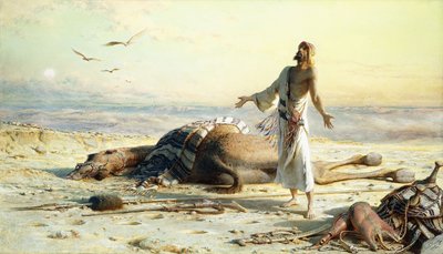 Naufragio nel deserto, 1886 da Carl Haag
