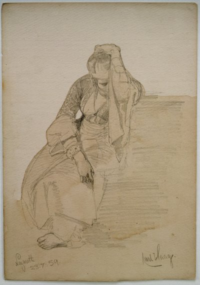 Studio di una signora seduta, Nazareth da Carl Haag