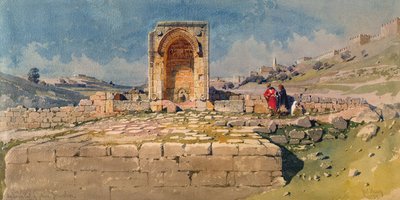 La valle e la piscina inferiore di Gihon, Gerusalemme, 1859 da Carl Haag