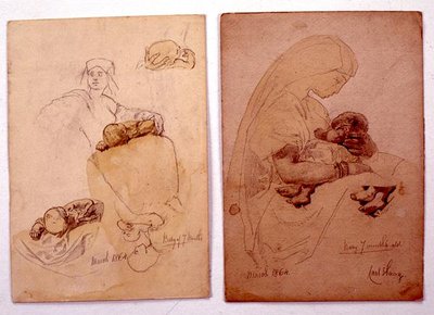 Due Studi di Madre e Bambino da Carl Haag