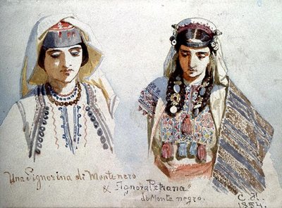 Una Signorina di Monte Negro e Signora Petrana di Monte Negro da Carl Haag