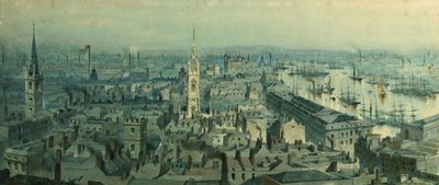 Veduta di Londra dal Monumento verso est, 1848 da Carl Haag