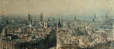 Veduta di Londra dal Monumento verso Nord, 1848 da Carl Haag