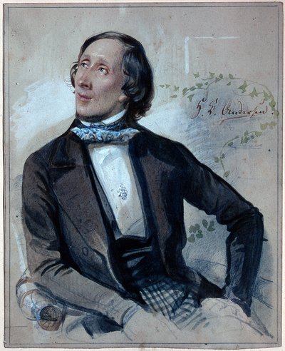 Ritratto di Hans Christian Andersen da Carl Hartmann