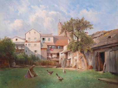 Carl Haunold Hof della casa del saponaio a Tittmoning 1907 da Carl Haunold
