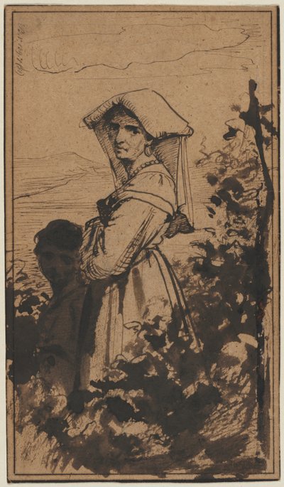 Donna in piedi e bambino da Carl Heinrich Bloch