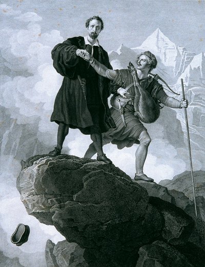 Manfred e il cacciatore di camosci da Carl Heinrich Rahl