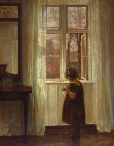 Una Ragazza in Piedi alla Finestra da Carl Holsoe