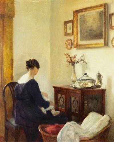 Una Madre e un Bambino in un Interno da Carl Holsoe