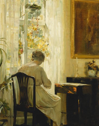 Una donna in un interno da Carl Holsoe