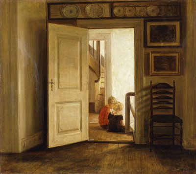 Bambini in un interno da Carl Holsoe