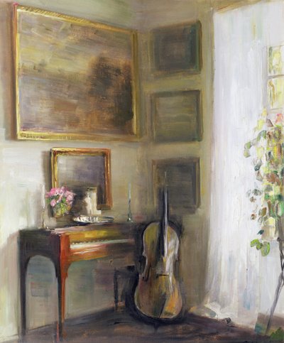 Interno con violoncello e spinetta da Carl Holsoe