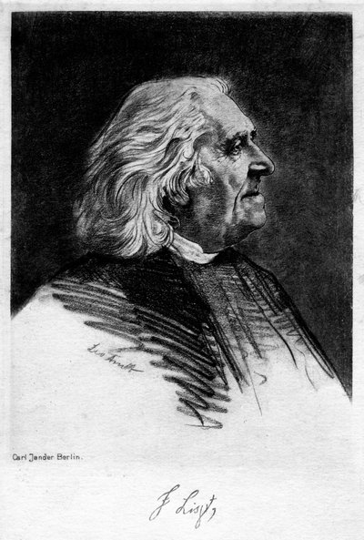Franz Liszt 1811-1886, compositore e pianista ungherese, XX secolo da Carl Jander
