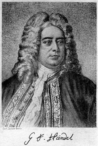 Georg Friedrich Händel 1685-1759, compositore britannico di origine tedesca, XX secolo da Carl Jander
