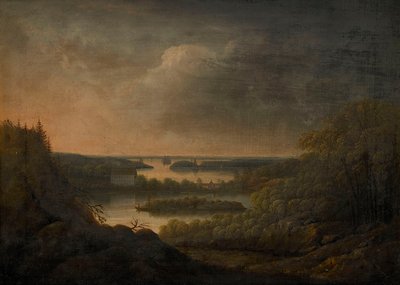 Vista su Velamsund Manor da Carl Johan Fahlcrantz