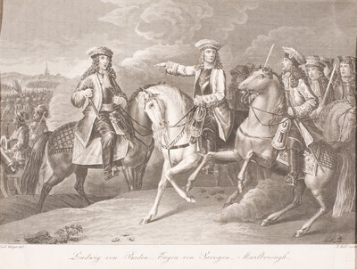 Margravio Ludwig Wilhelm di Baden-Baden, Principe Eugenio di Savoia e John Churchill, Duca di Marlborough da Carl Joseph Geiger