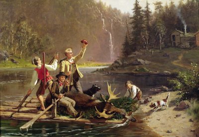 Cacciatori nella valle di Oesterdalen da Carl Julius Lorck