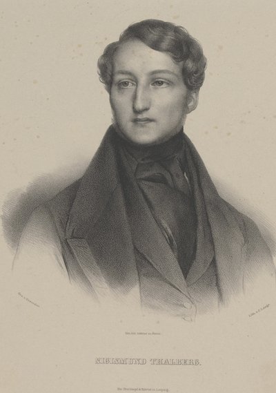 Ritratto del pianista e compositore Sigismund Thalberg, 1812-1871, c. 1850 da Carl Lange