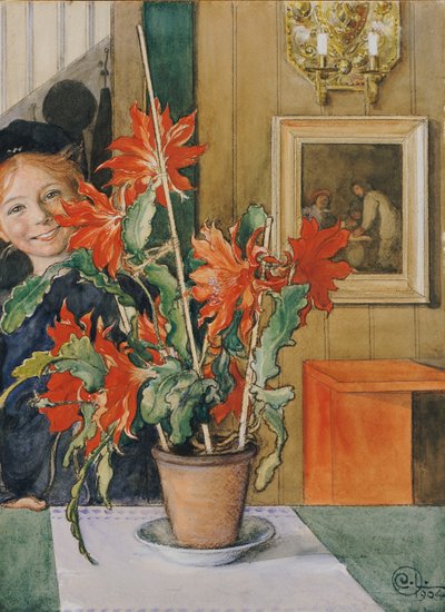 Il cactus di Brita, 1904 da Carl Larsson
