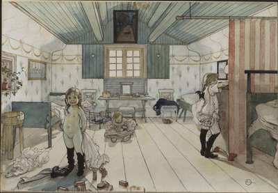 Camera delle bambine da Carl Larsson