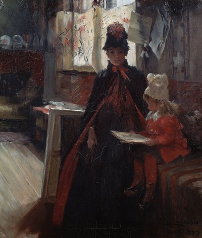 A Valand, interno con Karin e Suzanne da Carl Larsson