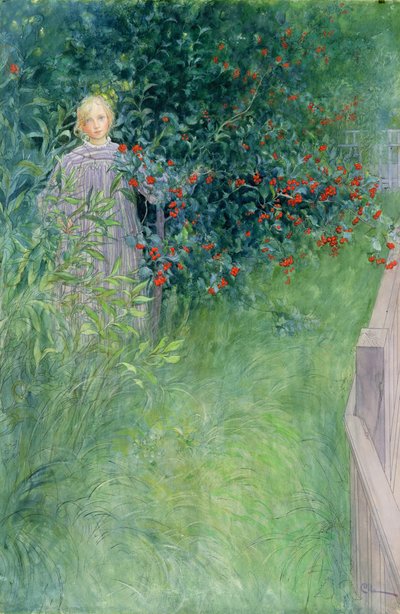Nella siepe di biancospino da Carl Larsson