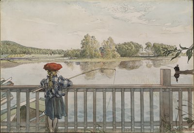 Lisbeth a pesca da Carl Larsson