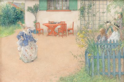 Lisbeth come la Principessa Malvagia nella fiaba "Fågel Blå" di P.D.A. Atterbom da Carl Larsson