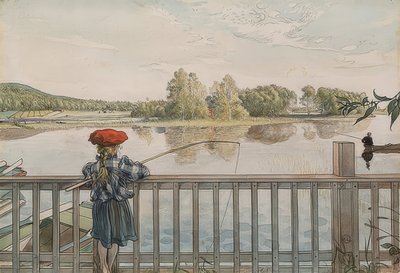 Lisbeth a pesca da Carl Larsson