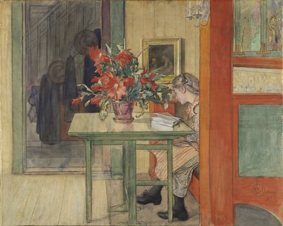 Lisbeth che Legge da Carl Larsson