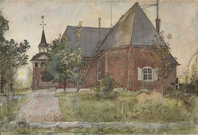 Vecchia chiesa di Sundborn, dalla serie A Home, c.1895 da Carl Larsson