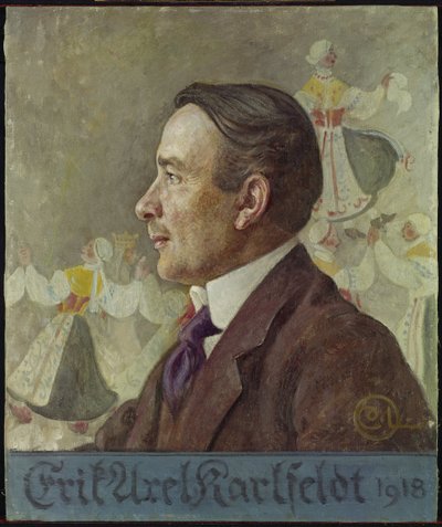 Ritratto del poeta Erik Axel Karlfeldt da Carl Larsson