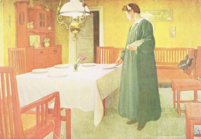 Scena della sala da pranzo della scuola, pub. in 