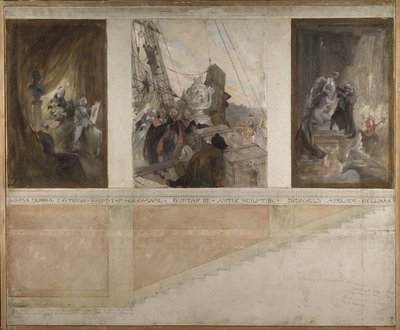 Secondo progetto per la decorazione delle pareti della sala inferiore del NM da Carl Larsson