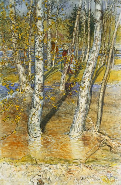 Inondazione Primaverile, 1902 da Carl Larsson