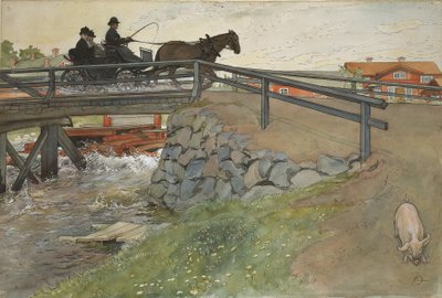 Il ponte, dalla serie A Home, c.1895 da Carl Larsson