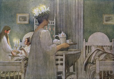 La Festa di Santa Lucia il 13 dicembre da Carl Larsson