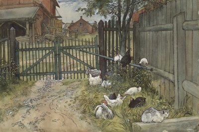 Il cancello, dalla serie A Home, c.1895 da Carl Larsson