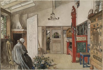 Lo studio, dalla serie Una casa da Carl Larsson