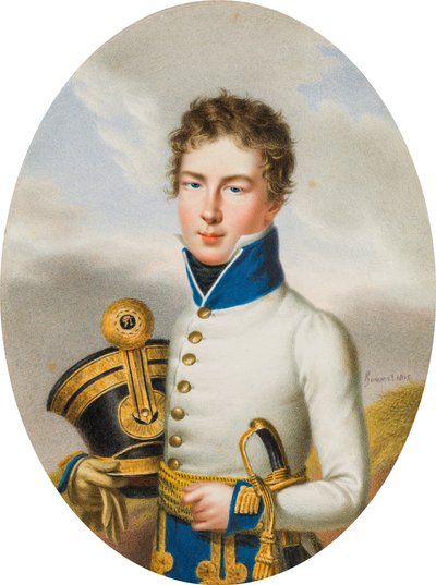 Tenente del reggimento di fanteria ungherese k.k. Feldmarschallleutnant Nikolaus Fürst Esterhazy da Carl Ludwig Hummel de Bourdon